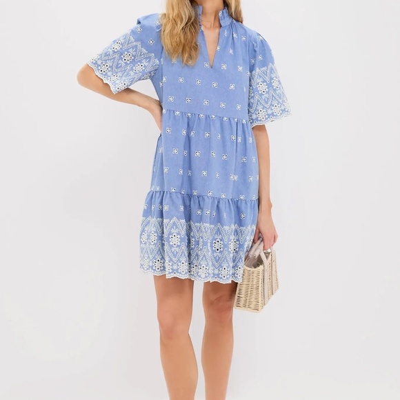Tuckernuck Chambray Embroidered Crawford Dress - Picture 3 of 6